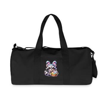 Raton laveur de Pâques - Sac de sport en toile recyclée Stanley/Stella - noir - Devant