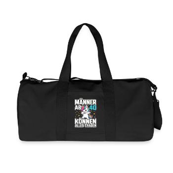 40. Geburtstag 40er 40ter 40 Jahre alt Einhorn - Recycelte Canvas-Sporttasche von Stanley/Stella - Schwarz - Vorne