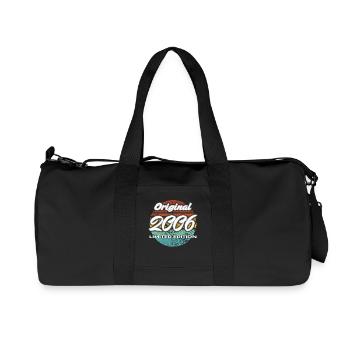 20e anniversaire 2006 cadeau pour hommes et femmes - Sac de sport en toile recyclée Stanley/Stella - noir - Devant