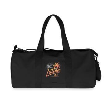 Tout ce que j’aime est illégal, cher ou latina - Sac de sport en toile recyclée Stanley/Stella - noir - Devant
