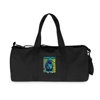 Chubby Bear Skateur : Cool Bear avec skateboard - Sac de sport en toile recyclée Stanley/Stella - noir - Devant