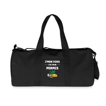 Driver's license humor - Recycled Canvas Sports Bag by Stanley/Stella - black - Front
