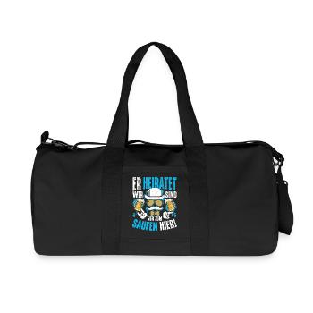 Bachelor Party T-Shirt Men Bachelor Party Rumbling - Recycled Canvas Sports Bag by Stanley/Stella - black - Front