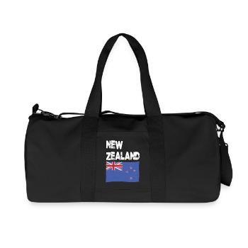 NZ New Zealander New Zealand Flag Of New Zealand - Recycled Canvas Sports Bag by Stanley/Stella - black - Front