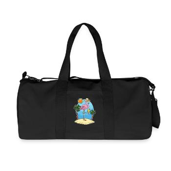 Flamingo Beach Sunglasses Summer - Recycled Canvas Sports Bag by Stanley/Stella - black - Front