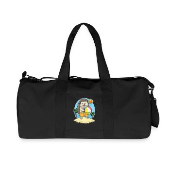 Hedgehog Beach Water Polo Summer - Recycled Canvas Sports Bag by Stanley/Stella - black - Front