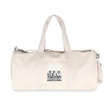 Team Groom T-Shirt Bachelor Party Men Bachelor Party - Recycled Canvas Sports Bag by Stanley/Stella - natural - Front