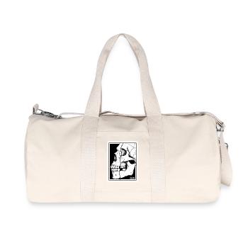 Zerbrochenes Schädelporträt - Recycelte Canvas-Sporttasche von Stanley/Stella - Naturweiß - Vorne