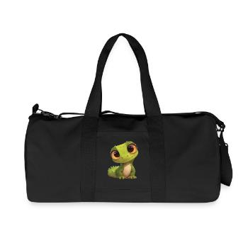 Eidechsen Eidechse - Recycelte Canvas-Sporttasche von Stanley/Stella - Schwarz - Vorne