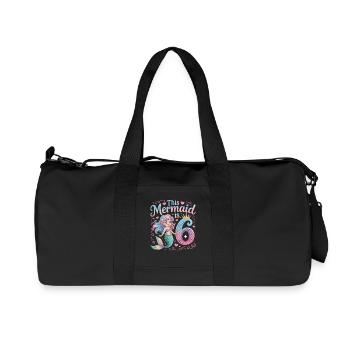 6e anniversaire de la sirène 6 ans - Sac de sport en toile recyclée Stanley/Stella - noir - Devant