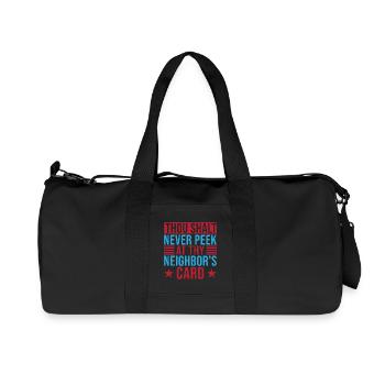 Bingo Game Never Peek Neighbor´s Card Bingo - Recycelte Canvas-Sporttasche von Stanley/Stella - Schwarz - Vorne