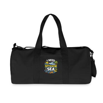 J’ai besoin de vitamine marine | Motif de jeux de mots de croisière - Sac de sport en toile recyclée Stanley/Stella - noir - Devant