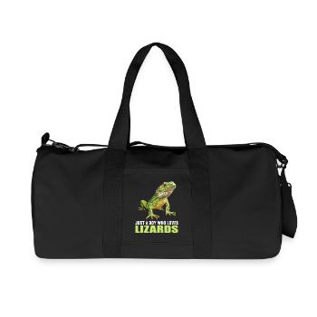 Eidechsen Eidechse - Recycelte Canvas-Sporttasche von Stanley/Stella - Schwarz - Vorne