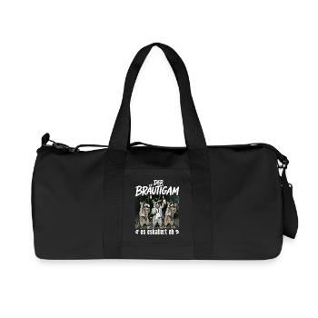 Bachelor Party Men Shirt Groom Bachelor Party - Recycled Canvas Sports Bag by Stanley/Stella - black - Front