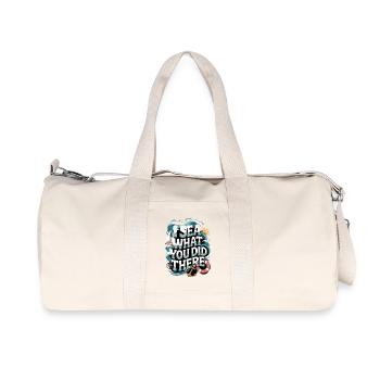 Je vois ce que tu as fait, humour maritime - Sac de sport en toile recyclée Stanley/Stella - blanc naturel - Devant