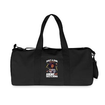 Nur Ein Mädchen Das Anime Liebt Und Zeichnet Otaku - Recycelte Canvas-Sporttasche von Stanley/Stella - Schwarz - Vorne