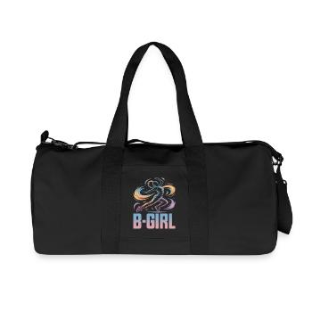 B-Girl Breakdance Streetstyle Rétro Design - Sac de sport en toile recyclée Stanley/Stella - noir - Devant