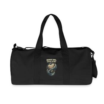 Scandinavian Viking Nordic Soul Viking Heart - Recycled Canvas Sports Bag by Stanley/Stella - black - Front