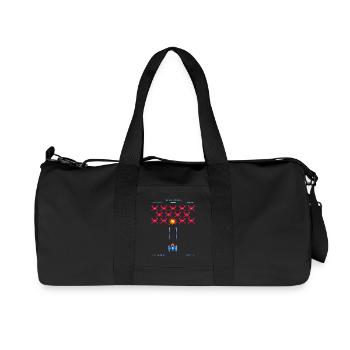 Retro Arcade 80er Pixel Alien Gamer Vintage - Recycelte Canvas-Sporttasche von Stanley/Stella - Schwarz - Vorne
