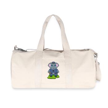 Elefant Polizist Polizeimütze Polizei - Recycelte Canvas-Sporttasche von Stanley/Stella - Naturweiß - Vorne
