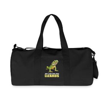 Eidechsen Eidechse - Recycelte Canvas-Sporttasche von Stanley/Stella - Schwarz - Vorne