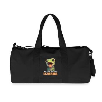 Eidechsen Eidechse - Recycelte Canvas-Sporttasche von Stanley/Stella - Schwarz - Vorne