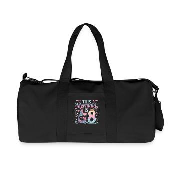 Mermaid 8th Birthday 8 Years - Recycled Canvas Sports Bag by Stanley/Stella - black - Front