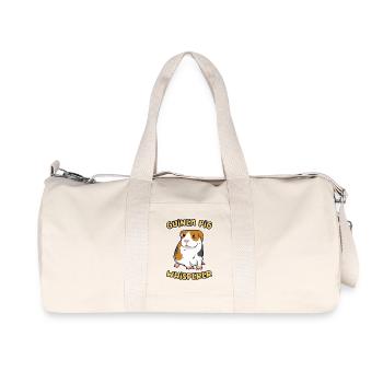 Guinea Pig Whisperer Cute Pet Lover Design - Recycled Canvas Sports Bag by Stanley/Stella - natural - Front