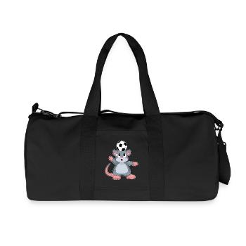Joueurs de football Souris Sports de football - Sac de sport en toile recyclée Stanley/Stella - noir - Devant