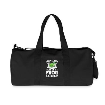 Frog Catcher Leap Lover Frog - Recycelte Canvas-Sporttasche von Stanley/Stella - Schwarz - Vorne