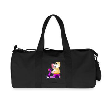 Hamster Motorroller - Recycelte Canvas-Sporttasche von Stanley/Stella - Schwarz - Vorne