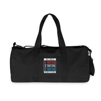 Zwillinge Vater Zwilling Papa - Recycelte Canvas-Sporttasche von Stanley/Stella - Schwarz - Vorne