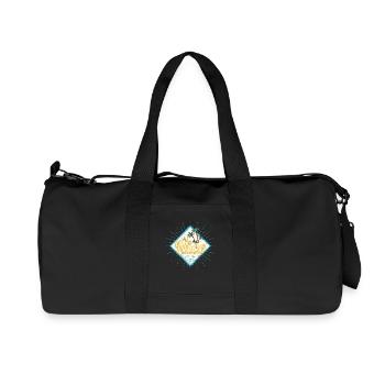 Nizza Frankreich Cote d'Azur Vintage Souvenir - Recycelte Canvas-Sporttasche von Stanley/Stella - Schwarz - Vorne