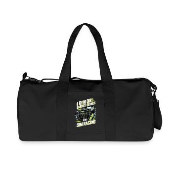 I make a living from energy drinks and sim racing - Recycled Canvas Sports Bag by Stanley/Stella - black - Front