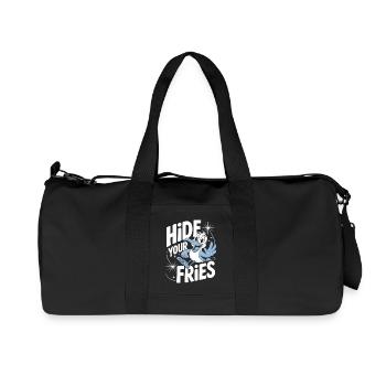 Versteck Deine Pommes Vogelwitz - Recycelte Canvas-Sporttasche von Stanley/Stella - Schwarz - Vorne