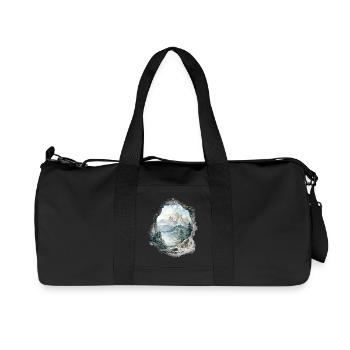 Mountains - Recycled Canvas Sports Bag by Stanley/Stella - black - Front