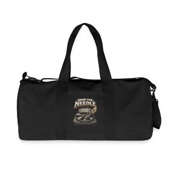 Vinyl Collector Record Collector Vinyl Records - Recycled Canvas Sports Bag by Stanley/Stella - black - Front