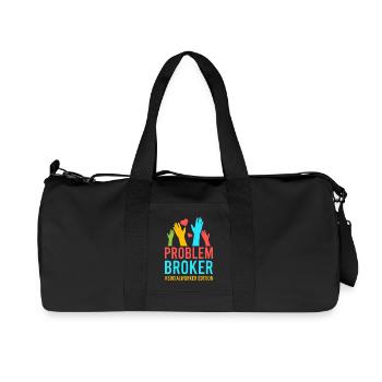 Travailleur social Citation Problème Courtier Travail social - Sac de sport en toile recyclée Stanley/Stella - noir - Devant