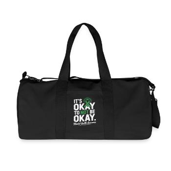 Mental Health Awareness – It's Okay Not Okay - Recycled Canvas Sports Bag by Stanley/Stella - black - Front