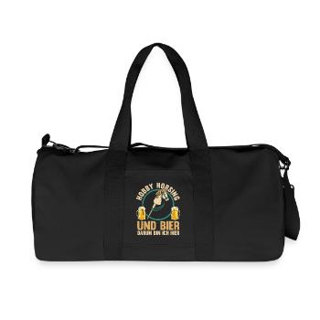 Bier Pferd Hobby Horsing - Recycelte Canvas-Sporttasche von Stanley/Stella - Schwarz - Vorne