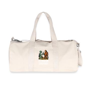 Alien Bigfoot UFO Sasquatch Believers Spaceship - Recycled Canvas Sports Bag by Stanley/Stella - natural - Front