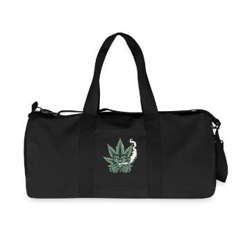 Chemise à cannabis – Cannabis Leaf Face Stoner - Sac de sport en toile recyclée Stanley/Stella - noir - Devant