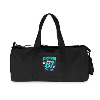 Six Seven 67 Meme Glitch Mascot Italian Brainrot - Recycelte Canvas-Sporttasche von Stanley/Stella - Schwarz - Vorne