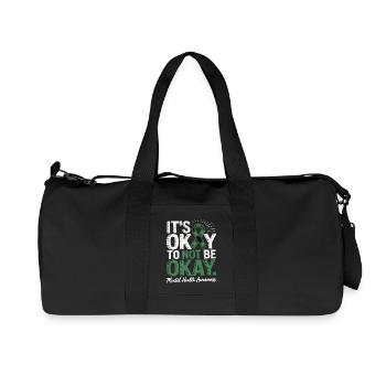 Mental Health Awareness – It's Okay Not Okay - Recycled Canvas Sports Bag by Stanley/Stella - black - Front