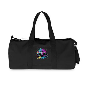 Racing Cars Colorful Splash Art Car Racer - Recycled Canvas Sports Bag by Stanley/Stella - black - Front