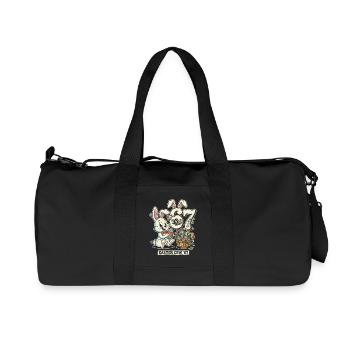 Osterhase 67 Vintage-Design - Recycelte Canvas-Sporttasche von Stanley/Stella - Schwarz - Vorne