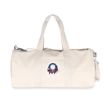 Solar eclipse 2026, August 12 - Recycled Canvas Sports Bag by Stanley/Stella - natural - Front