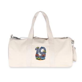 90Years of Road Construction Illustration - Recycled Canvas Sports Bag by Stanley/Stella - natural - Front