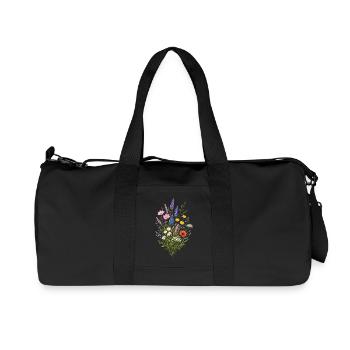 Jardin de fleurs sauvages vintage Flower Women - Sac de sport en toile recyclée Stanley/Stella - noir - Devant