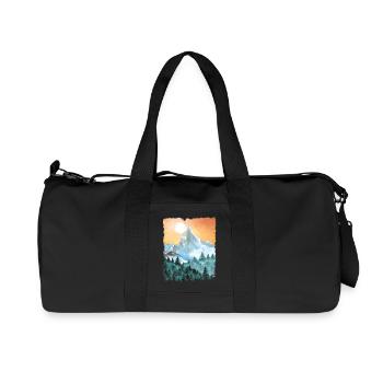 Hiking Mountains Hike Vintage - Recycled Canvas Sports Bag by Stanley/Stella - black - Front